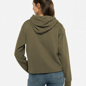 Sudadera con Capucha Corta de Algodón y Felpa para Mujer, Ropa Ligera de Alta Calidad al por Mayor, Fabricantes de Ropa Urbana, Personalizable - Product Image 3