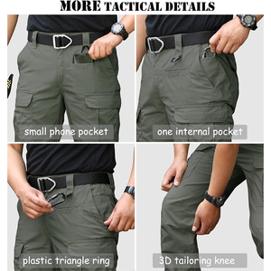 Pantalones cargo holgados de marca personalizada para hombre, pantalones de trabajo informales con varios bolsillos, ligeros, OEM, proveedor mayorista - Product Image 5