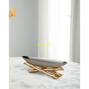 Bol décoratif en argent moderne fabriqué à la main avec plat de fruits en métal à base d'or pièce maîtresse artisanale pour Table à manger bol de cuisine à la maison - Product Image 3