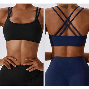 Top Deportivo de Yoga sin Costuras para Mujer, Transpirable, Ropa Deportiva Activa, Espalda Cruzada, Acolchado, Precio Económico, OEM - Product Image 6