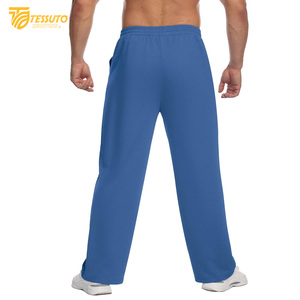 Pantalones estampados bordados personalizados de alta calidad, ropa de calle en blanco, pantalones de chándal de algodón con cordón de lana Unisex de gran tamaño para hombres - Product Image 2