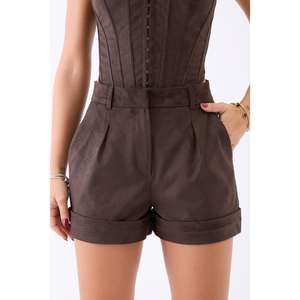 Pantalones Cortos de Lona Marrón 7513 - Product Image 2