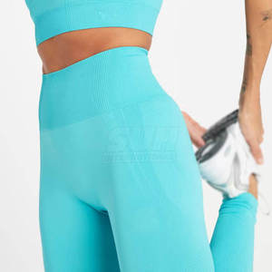 High Quality <b>Cheap</b> Price Wholesale Women Yoga <b>Leggings</b> Mid Solid Quick Dry Breathable Best Selling Latest Design for Online Sale - Product Image 3