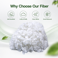 Fibre de polyester creuse conjuguée siliconée 3D 15D 32 mm, directement de l'usine, pour garnissage de coussins de canapé et oreillers