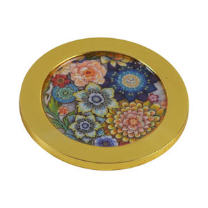 Silver Colored Coffee Cup Round Coaster Shaped Best for Table Decoration Design Creative Design Standard Coasters Shaped - Product Image 6