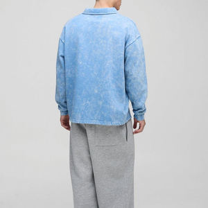 Meilleures ventes Hommes sur mesure Tricoté pour polos Nouveau Style de mode Lavé à l'acide Séchage rapide Conception Imprimer Respirant Uni - Product Image 3