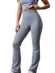 Fabricante profesional Nueva llegada Mujeres Legging Color gris Flare Legging Casual Ruining, Fitness Wear Every Day Use Comfort - Product Image 2