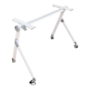 Pieds de table pliants en métal et fer Randy HCMS007, style moderne et minimaliste, avec roulettes, polyvalents pour armoires de cuisine, canapés, hôtels, parcs extérieurs - Product Image 1