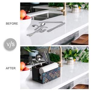 Porta Cucharas de Madera Impreso de Alta Gama, Acabado Resistente a los Arañazos, Diseño Sostenible Hecho a Mano de Tres Niveles para Modular - Product Image 3