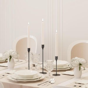 Portavelas de metal industrial moderno, pieza central duradera para estudio de loft o temas de decoración contemporánea disponibles al mejor precio - Product Image 2