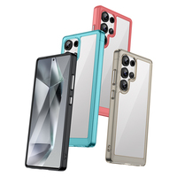 Nouvelles coques de protection colorées en acrylique transparent souple TPU, design uni pour S25 S24