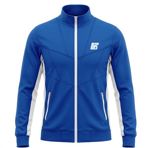 Veste de sport légère à fermeture éclair intégrale pour hommes, idéale pour la course et l'entraînement, avec col montant, personnalisable pour l'extérieur - Product Image 1