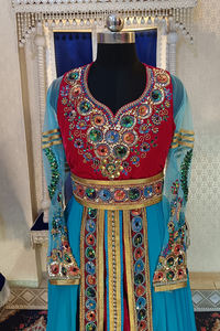 Caftán boda rosa y firozi - Product Image 2