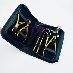 ชุดฝึกอบรมต่อผมระดับมืออาชีพสำหรับนักเรียน คีมสแตนเลสเกรดผ่าตัดชุบทอง  รับทำโลโก้ตามสั่ง - Product Image 2