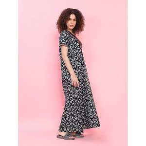 Chemise de nuit 100% coton super douce avec broderie, logo personnalisé et fermeture élastique à la taille, manches courtes, fournie par ODM - Product Image 6