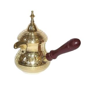 Cafetière turque élégante pour le dessus de table de restaurant utilisation extérieure théière à café de style golfe arabe avec poignée en laiton - Product Image 6