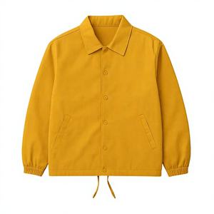 Veste coupe-vent pour homme, style rétro vintage, veste d'entraîneur, design patchwork avec lettres, fermeture éclair, coque en coton - Product Image 1