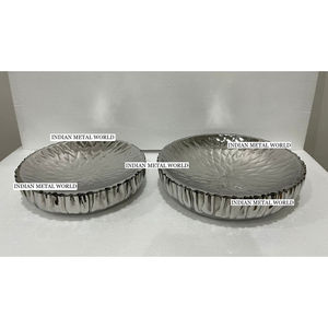 Bol de serveur en métal poli argenté de la meilleure qualité pour les décorations de mariage Décoration de table classique Chocolat moderne écologique - Product Image 6