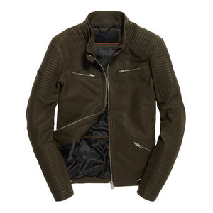 Veste en cuir pour hommes lourds avec sangles réglables et construction durable - Product Image 4