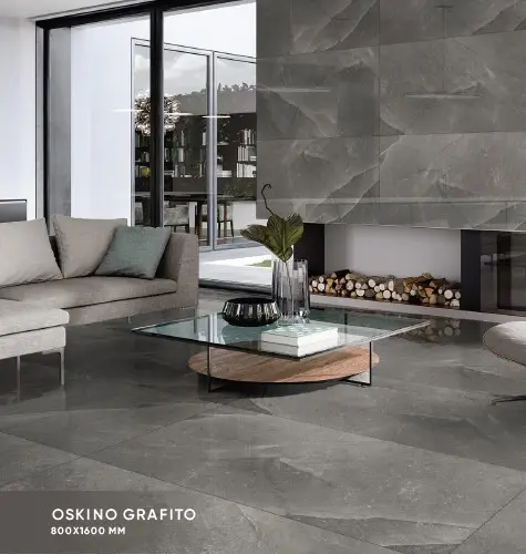 High Glossy Slab Tiles In Size Of 800x1600mm Having Polished Porcelain Vitrified Glazed Body Used For Office Apartment