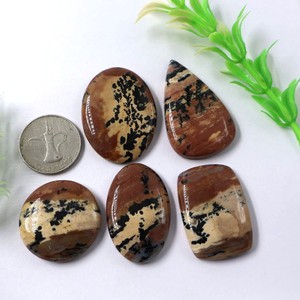 Amazing Honey Dendrite Opal Cabochon Lisse Poli Dendritique Opal Gemstone Forme Ovale pour la fabrication de bijoux Dendrite Agate Lot - Product Image 2