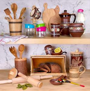 Ustensiles de cuisine Presse-purée à pommes de terre en bois Ustensiles de cuisine de 9 pouces - Product Image 5