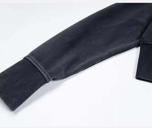 Sudadera Corta de Algodón Francés Transpirable con Lavado Ácido Vintage para Mujer, Moda de Verano, Ligera, Servicio OEM - Product Image 3