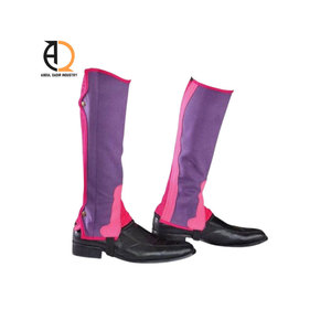 Polainas de Cuero con Cremallera Recta, Producto Ecuestre de la Mejor Calidad, Equipo de Equitación para Caballos Medios y Mini - Product Image 1