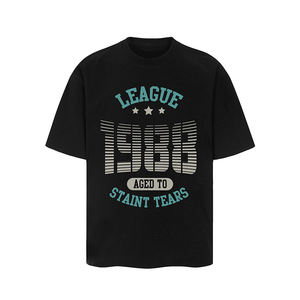 Camiseta de media manga de verano Unisex 100% algodón cuello redondo estampado de gran tamaño técnica de goteo liso suelto transpirable 2025 camisetas - Product Image 1