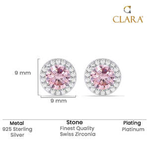 Modernos Pendientes de Plata con Diamante Solitario Rosa, Oro Rosa de 18K, en Forma de Corazón, Diamante, Esmeralda, Perla, Regalo de Boda o Compromiso - Product Image 5