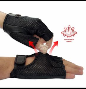 Gants de gymnastique en cuir maillé de haute qualité personnalisables pour l'entraînement, l'haltérophilie, le fitness, le cyclisme en plein air-Tissu respirant - Product Image 6