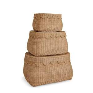 Cesta de ropa para la colada de ratán hecha a mano duradera al por mayor, cesto de almacenamiento de ropa ligero respetuoso con el medio ambiente, perfecto para compradores a granel - Product Image 3