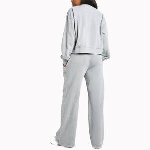 Ensemble de vêtements décontractés pour femmes, sweat-shirt à manches longues avec pantalon ample, tissu doux, tenue de tous les jours - Product Image 2