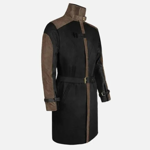 <b>Long</b> Leather coat Customizable Real Genuine Leather <b>Long</b> <b>Jacket</b> for <b>Men</b> <b>long</b> coat Leather for <b>men</b> and women - Product Image 3