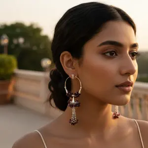 Boucles d'oreilles pendantes en argent 925 plaqué or avec perle et diamant pour femmes, cadeaux de mariage et de fête - Product Image 2