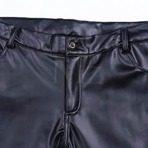 2025 nouveau pantalon en cuir pour hommes personnalisé à prix raisonnable pantalon en cuir avec logo personnalisé à vendre - Product Image 5