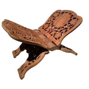 Soporte Rehal plegable de madera Sheesham hecho a mano con tallas intrincadas soporte de libro sagrado religioso de madera tradicional para el Corán - Product Image 6