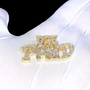 Pendentif en argent sterling 925 personnalisé de luxe élégant avec diamant moissanite, clarté VVS, plaqué or, style hip-hop, pendentifs fins, breloques - Product Image 3