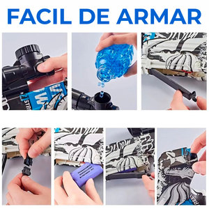 Pistola Giocattolo Elettronica M416 per Combattimento con Proiettili in Idrogel, 20.000 Colpi, Occhiali Protettivi in Plastica, Alimentazione a Batteria - Product Image 4