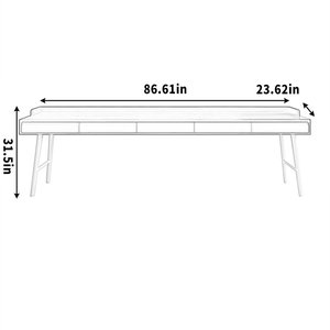Solid Wood Writing <b>Desk</b> with Multi-<b>Drawer</b> Storage Cream Spindle Legs Rectangular Office <b>Desk</b> DESK2-0086 - Product Image 3