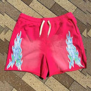 Pantalones cortos de algodón vintage de verano personalizados al por mayor pantalones cortos de lana estilo callejero con impresión personalizada - Product Image 2