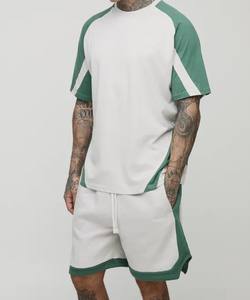 Vêtements d'été de haute qualité pour hommes, décontractés, bicolores, col rond, manches courtes, coupe ample, légers pour l'extérieur - Product Image 4