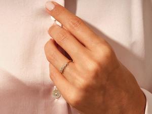 แหวนพลอยบุษราคัมสีขาวสำหรับผู้หญิงเครื่องประดับเงินสไตล์ Boho 925สเตอร์ลิงเงินแฮนด์เมดของขวัญสำหรับเธอ - Product Image 5