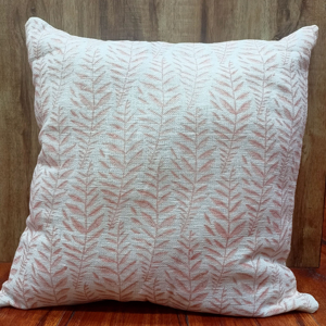 Funda de almohada y cojín Khadi de hoja impresa con bloque de mano Real 100% Khadi frontal impreso con respaldo sólido para uso doméstico o hotelero - Product Image 1