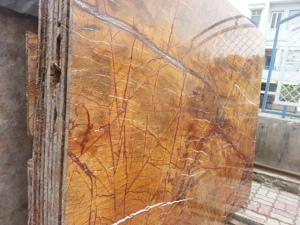 Carreaux de dalles de marbre Rainforest Gold Veinage unique Poli Durable pour intérieur extérieur Style design moderne pour villa - Product Image 4