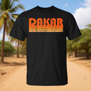 Camiseta Dakar Senegal estilo vintage grunge unisex para adultos - Product Image 3