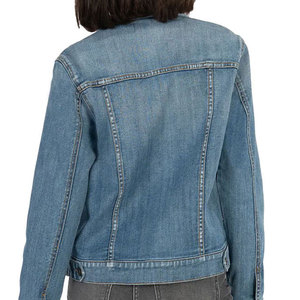 Chaqueta de Mezclilla de Color Sólido al Mejor Precio, Servicio OEM, Cómoda y Transpirable, Chaqueta de Mezclilla para Mujer en Venta en Línea - Product Image 6