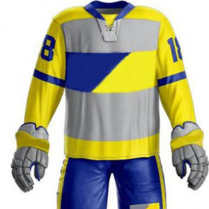 Uniforme de hockey sobre hielo para hombres y mujeres, ropa deportiva impresa por sublimación de manga larga, ropa de hockey sobre hielo de bajo precio - Product Image 4