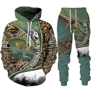 Venta al por mayor de los hombres Casual transpirable de 2 piezas Jogging Outfits de manga larga de lana Running Sweat Suits - Product Image 6