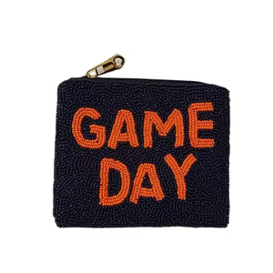 Broderie à la mode noir et orange perlé jeu jour petit sac portefeuille avec excellence du travail manuel et nouveau Design par Hiba Enterprises - Product Image 1